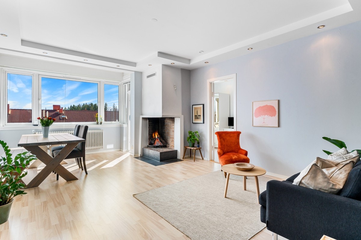 Lys, luftig stue Galleribilde