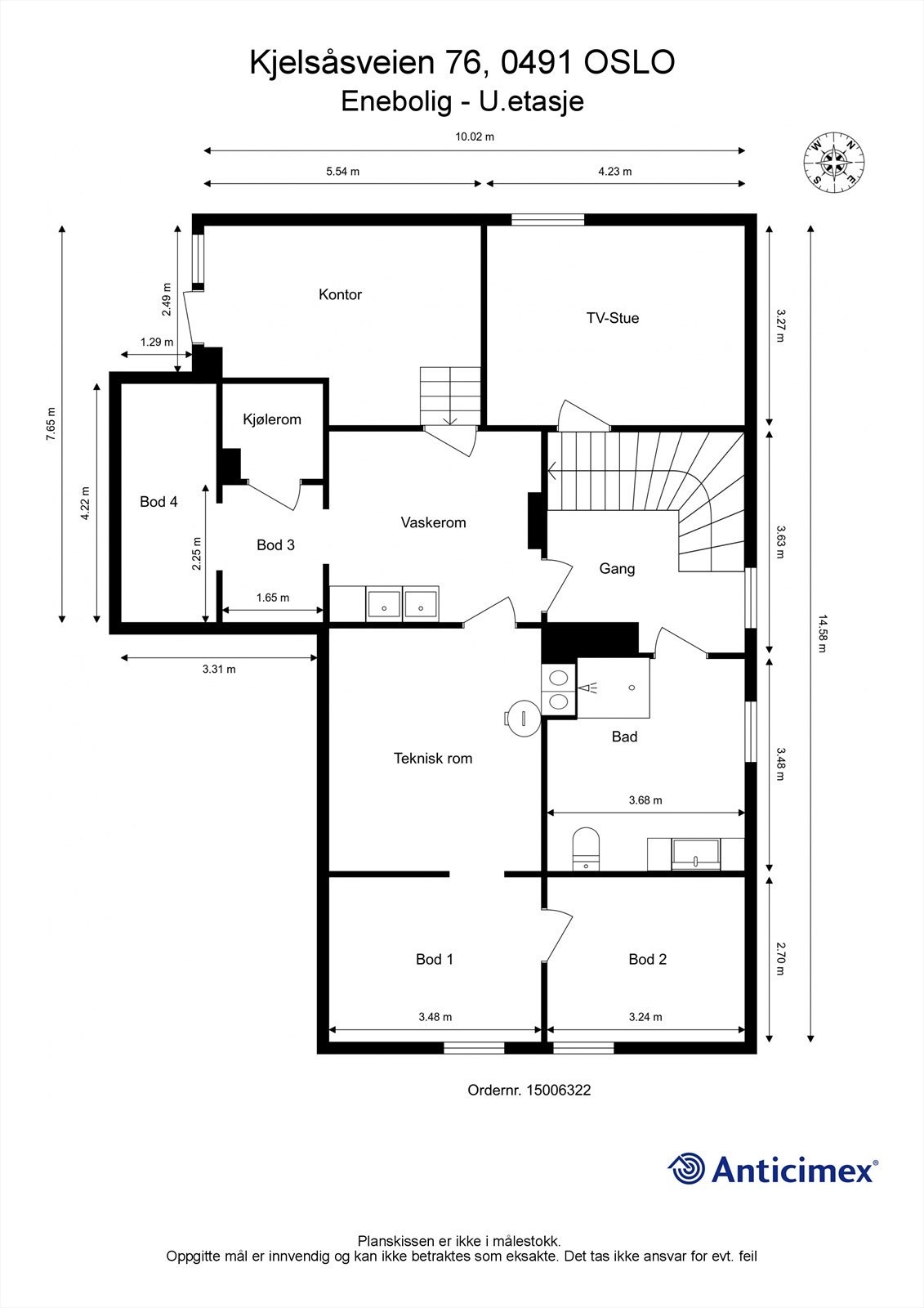 Planskisse kjeller Galleribilde