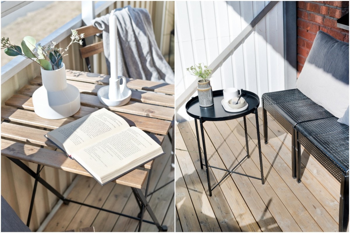 Solrik vestvendt balkong på 8,5 kvm. Galleribilde