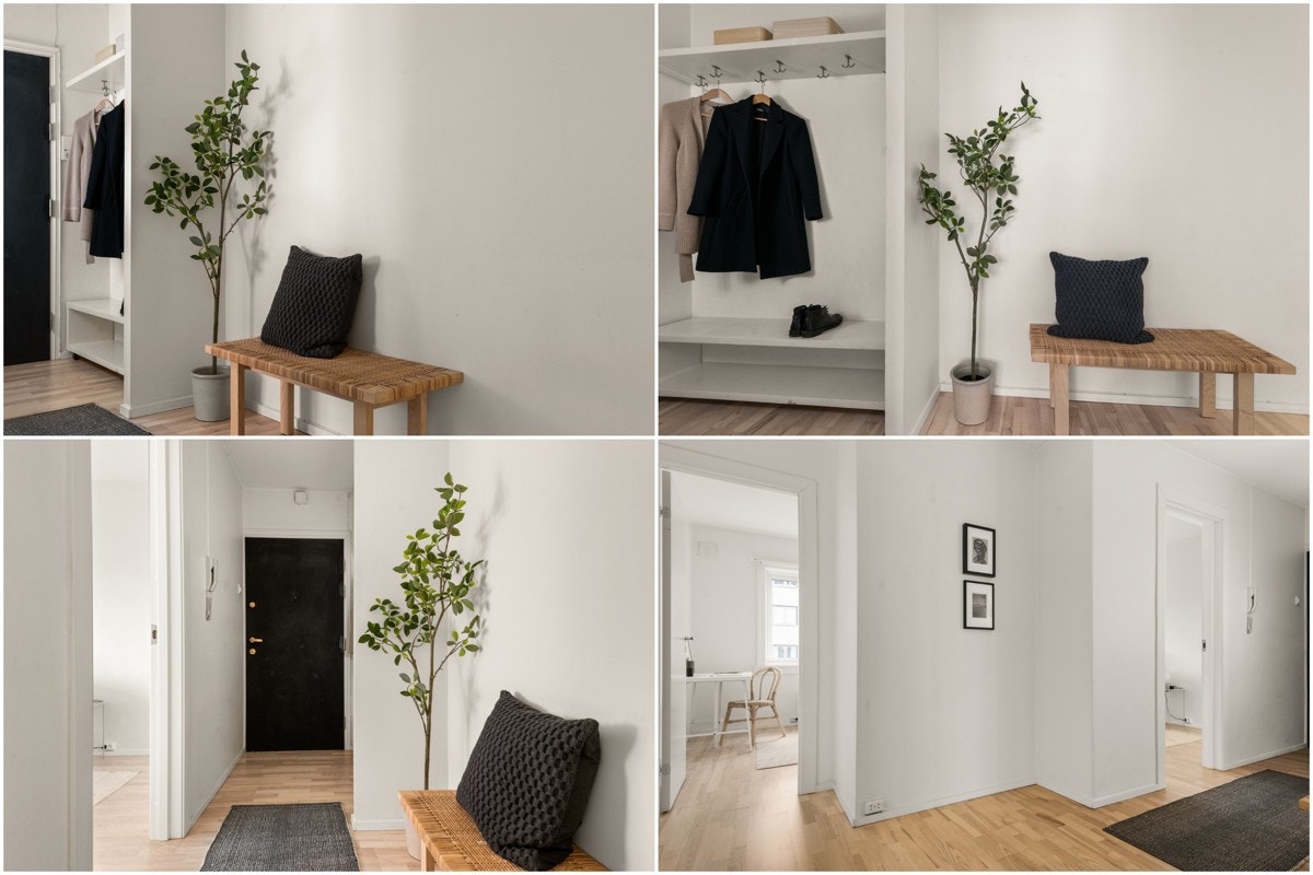 Adkomst til samtlige rom i leiligheten direkte fra entreen. Galleribilde