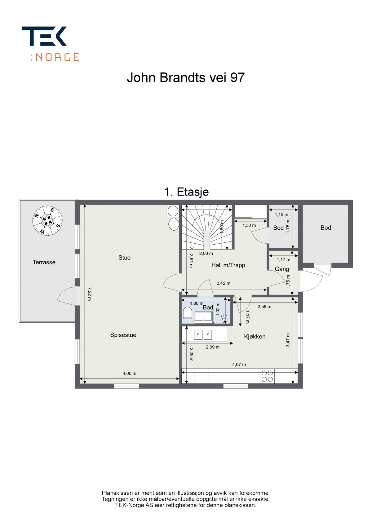 Plantegning 1 etasje. Galleribilde