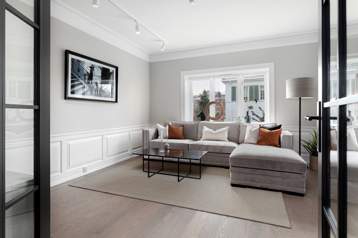 Dobble dører fra hall til stue Galleribilde