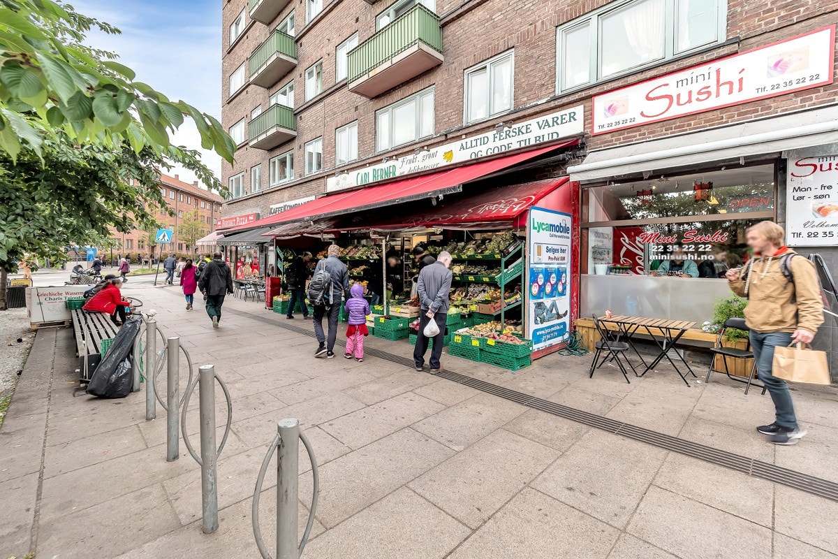 Eiendommen har gåavstand til Løkkas pulserende kulturliv og Carl Berners flotte handlemuligheter. Galleribilde