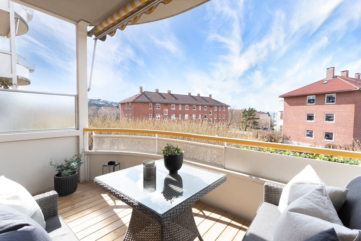 Hele stuen blir forlenget med en herlig balkong på 7,8 m2. Galleribilde