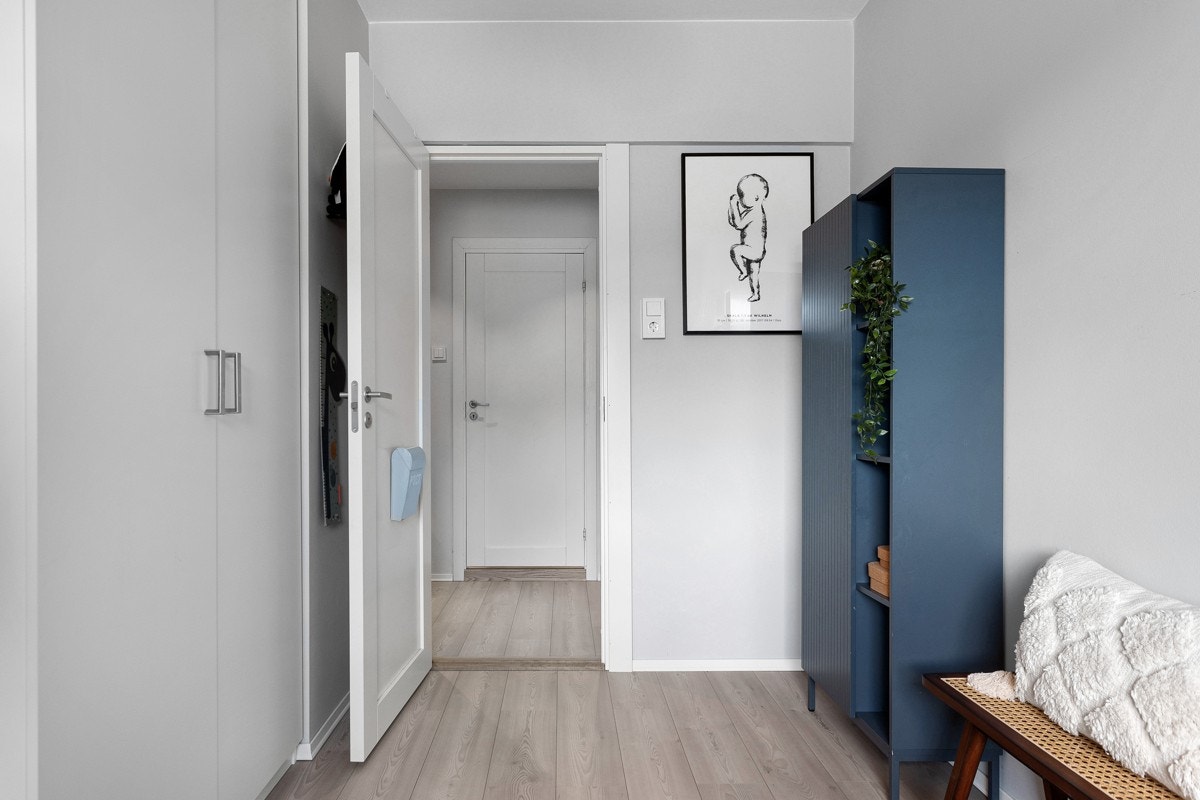 Med to soverom egner det ene seg ypperlig for gjesteværelse, barnerom eller hjemmekontor. Galleribilde