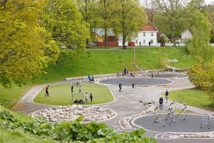 Idylliske Jordalparken. Her bygges ny ishockeyhall med ca. 5.500 sitteplasser! Galleribilde