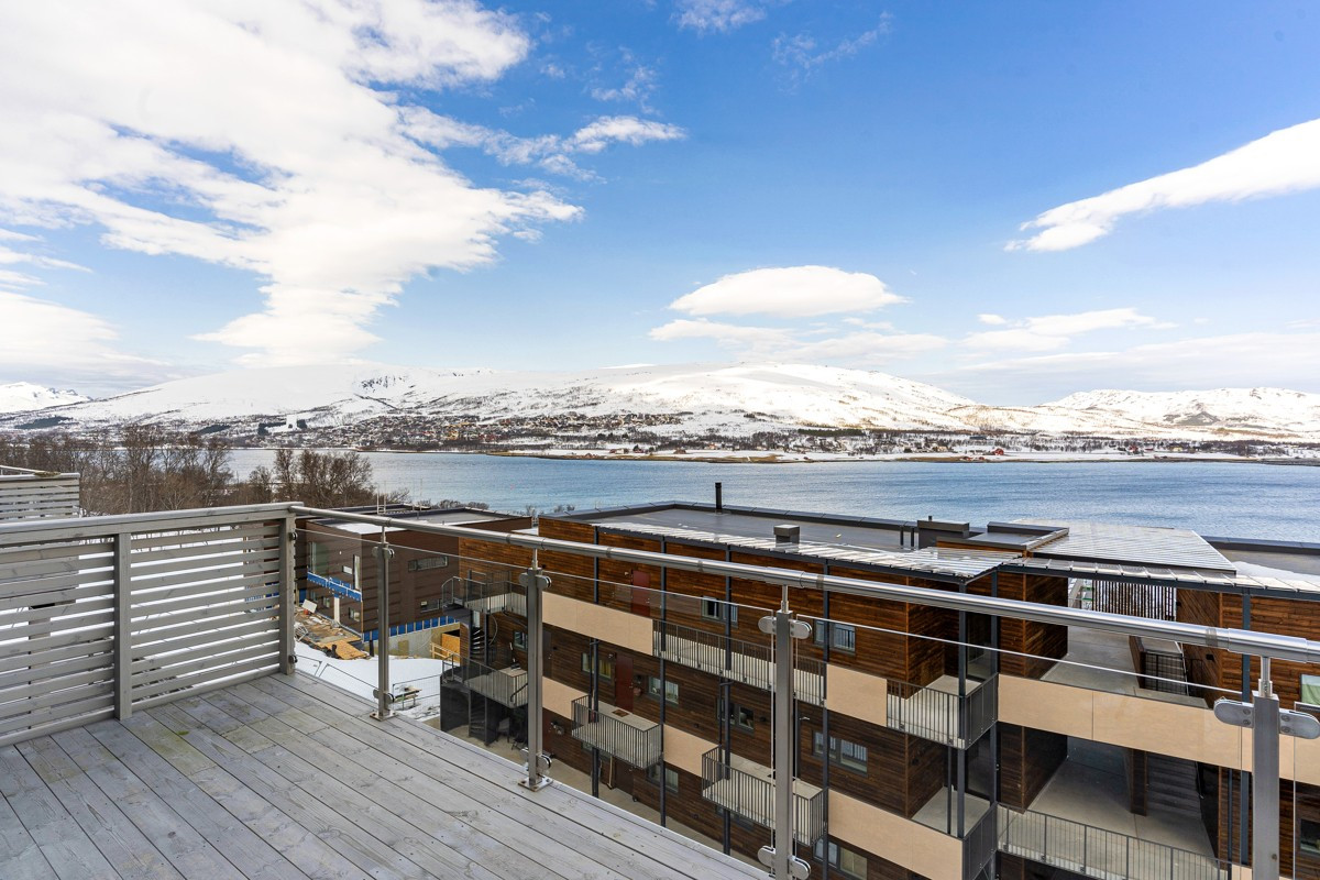 Spektakulær utsikt fra balkong