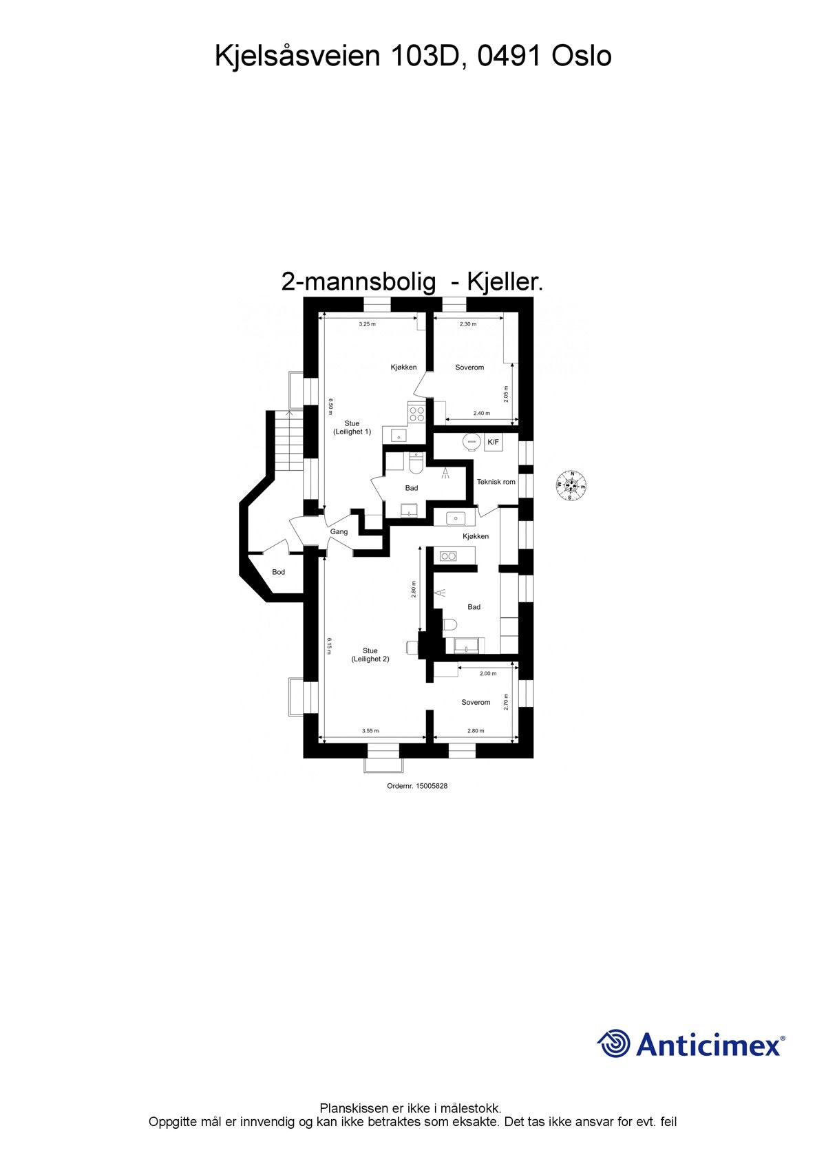 Plantegning kjeller. Galleribilde