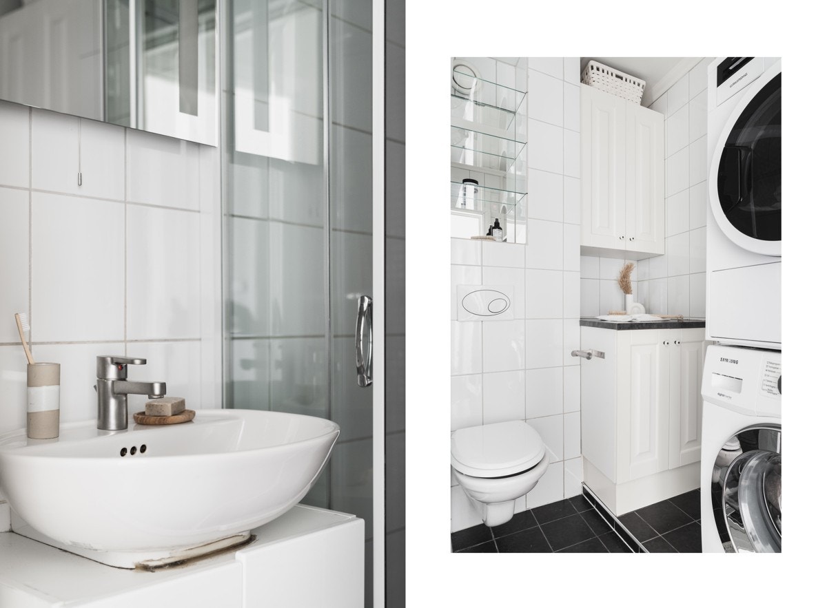 Det er plass til både tørketrommel og vaskemaskin. Galleribilde