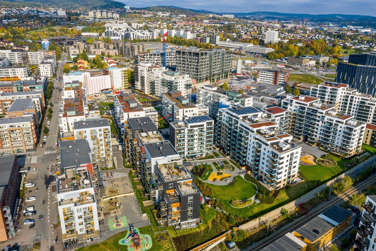 Leiligehten har en sentral beliggenhet på Løren Galleribilde