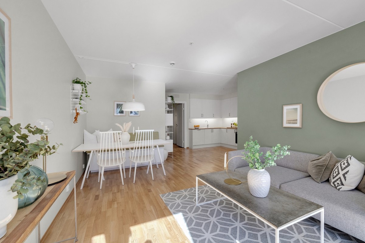 Leiligheten er en rålekker 3-roms selveierleilighet med optimal planløsning Galleribilde