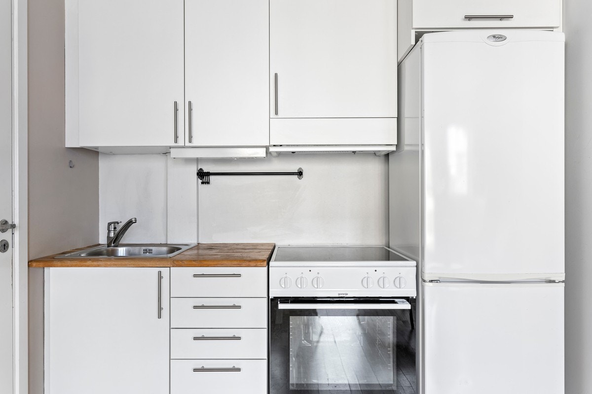 Praktisk og nøytral åpen kjøkkenløsning Galleribilde