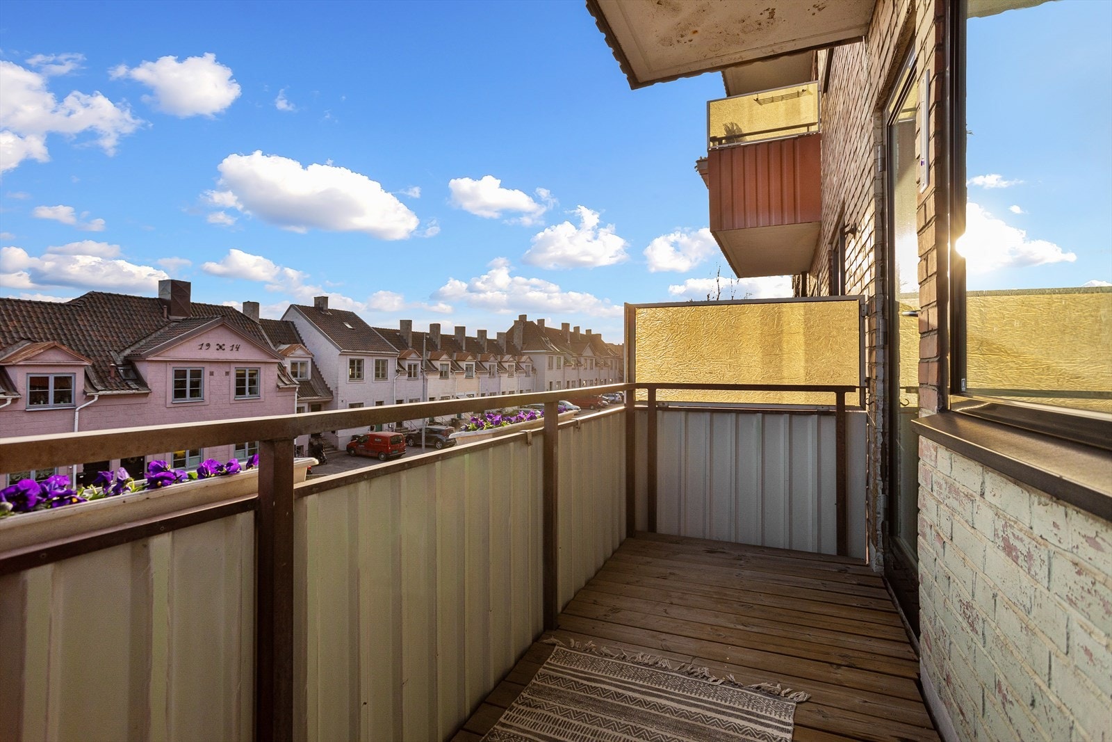 Det er tillatt med el- og gassgrill på balkongen. Galleribilde