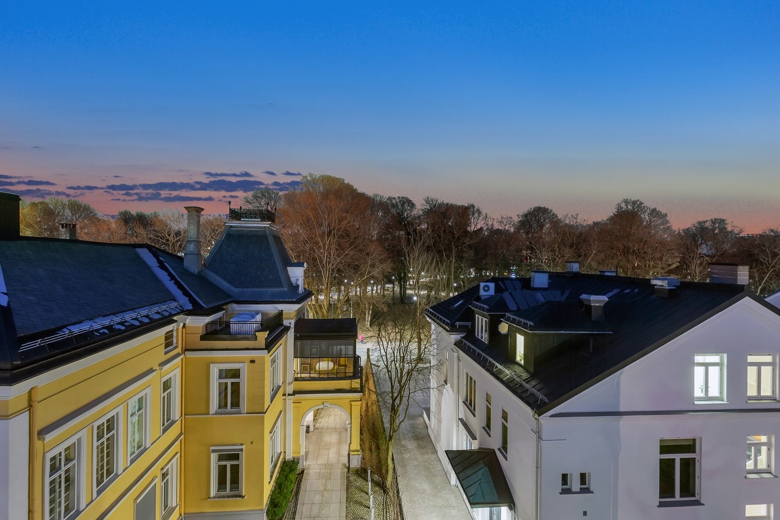 Kveldsbilde terrasse Galleribilde