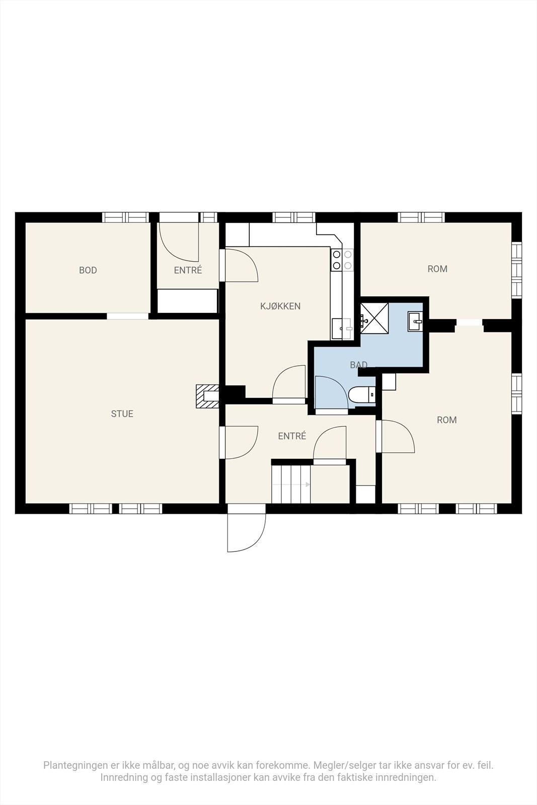 Plantegning 1 etg. Galleribilde