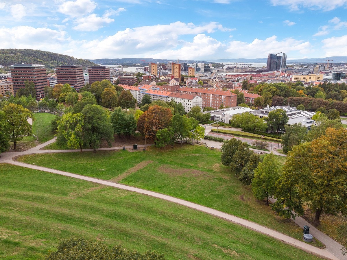 Områdebilde, her ser du bygården i bakgrunnen. Galleribilde