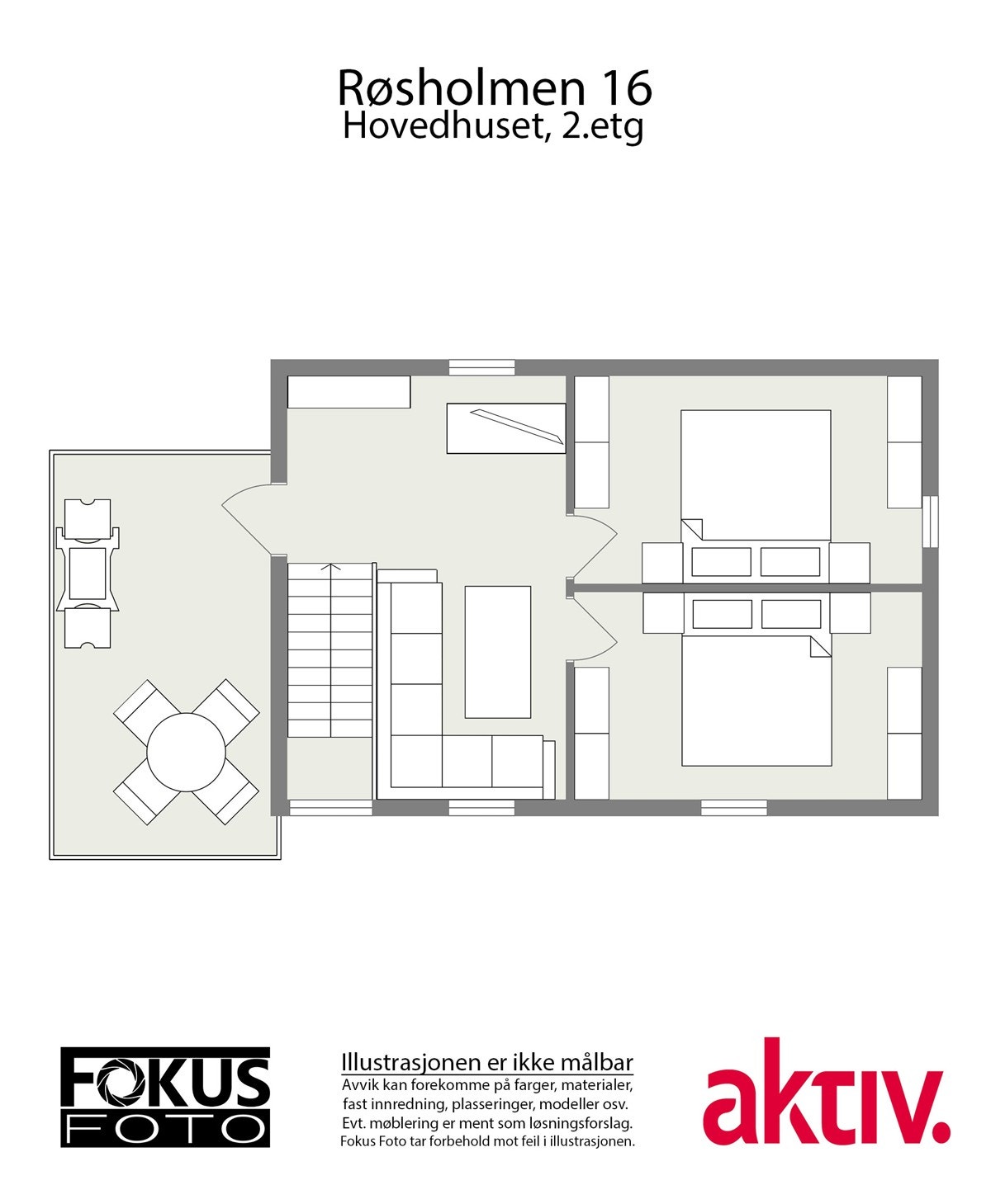 2D - Hovedhuset 2. etasje Galleribilde