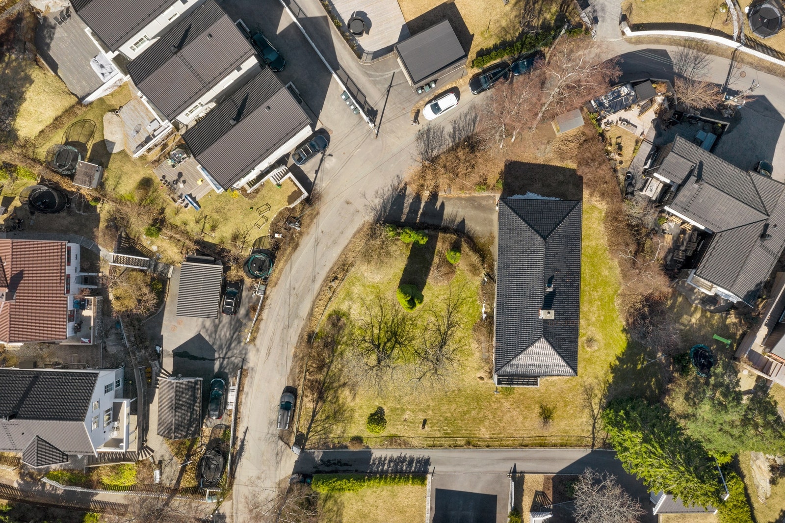 Eiendommen sett ovenfra Galleribilde