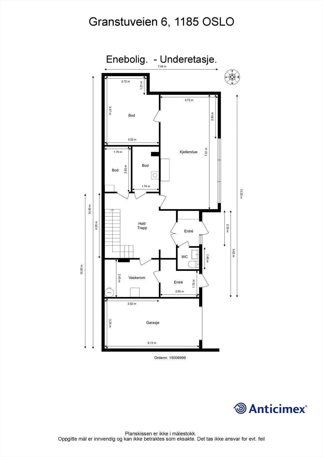 Plantegning underetasje Galleribilde