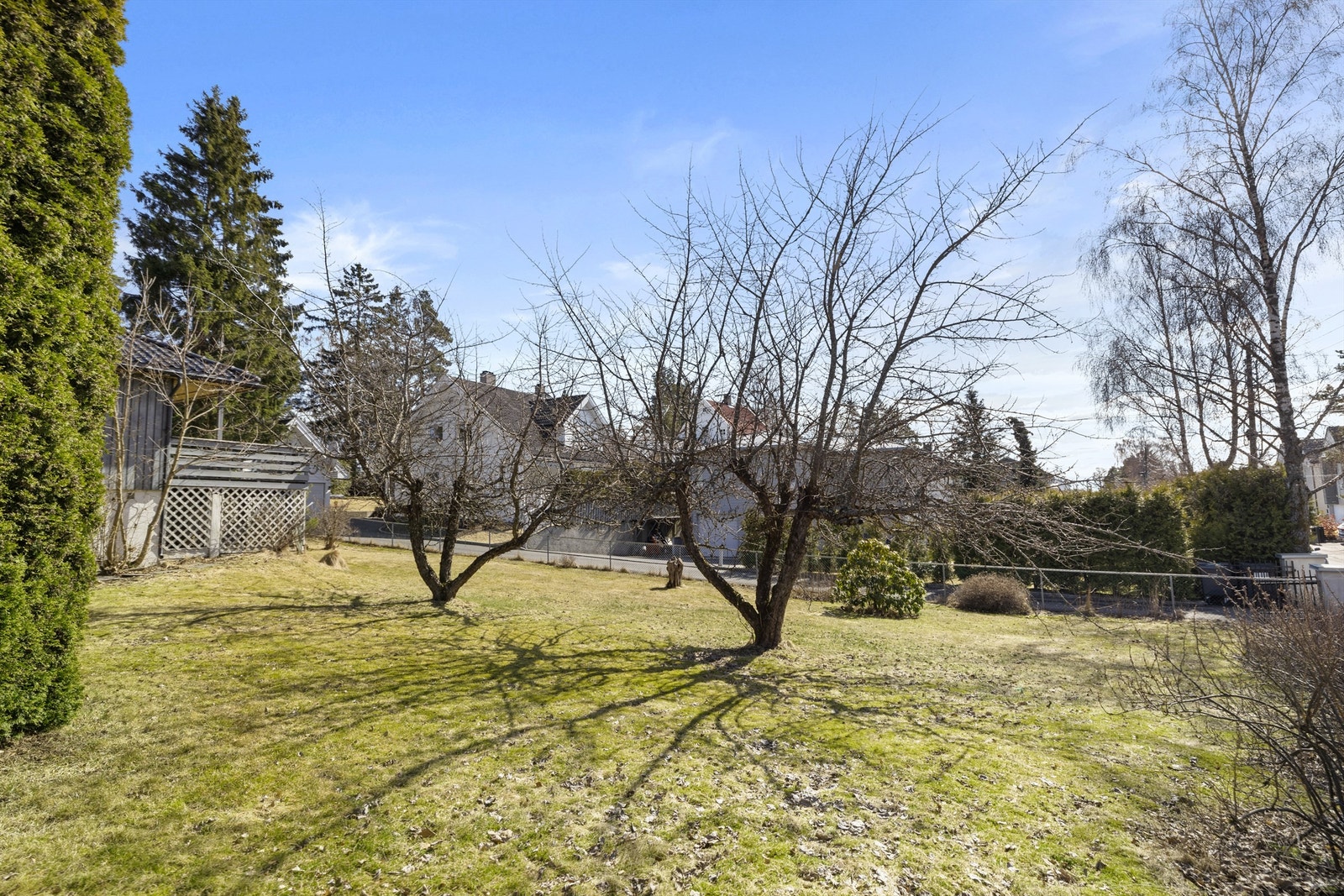 Stor hage på fremsiden av eiendommen Galleribilde