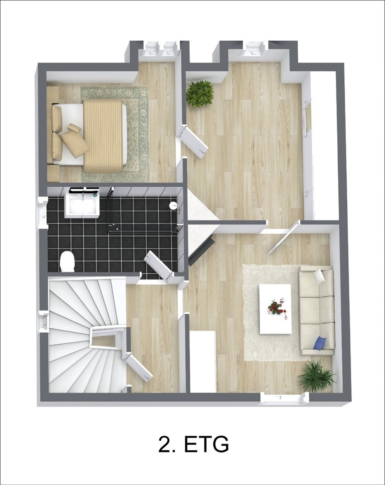Plantegning 2. etasje Galleribilde