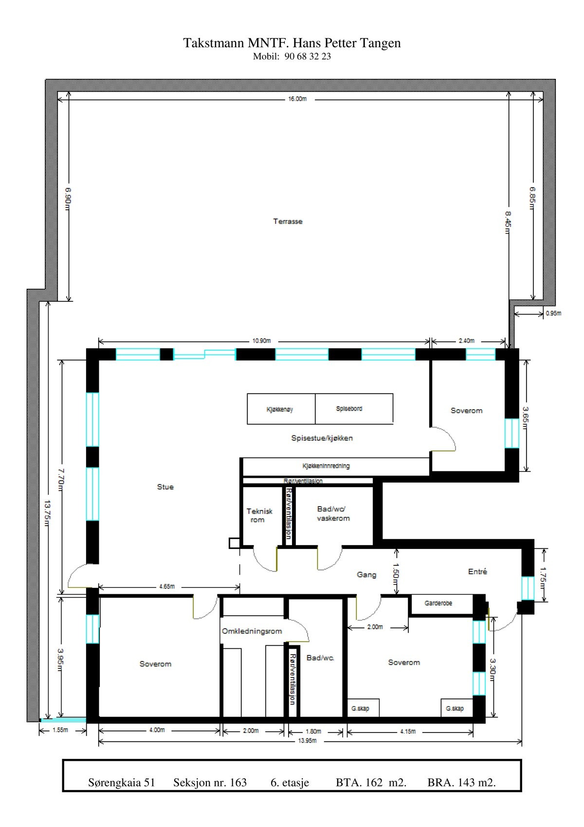 Plantegning - Sørengkaia 51 Galleribilde