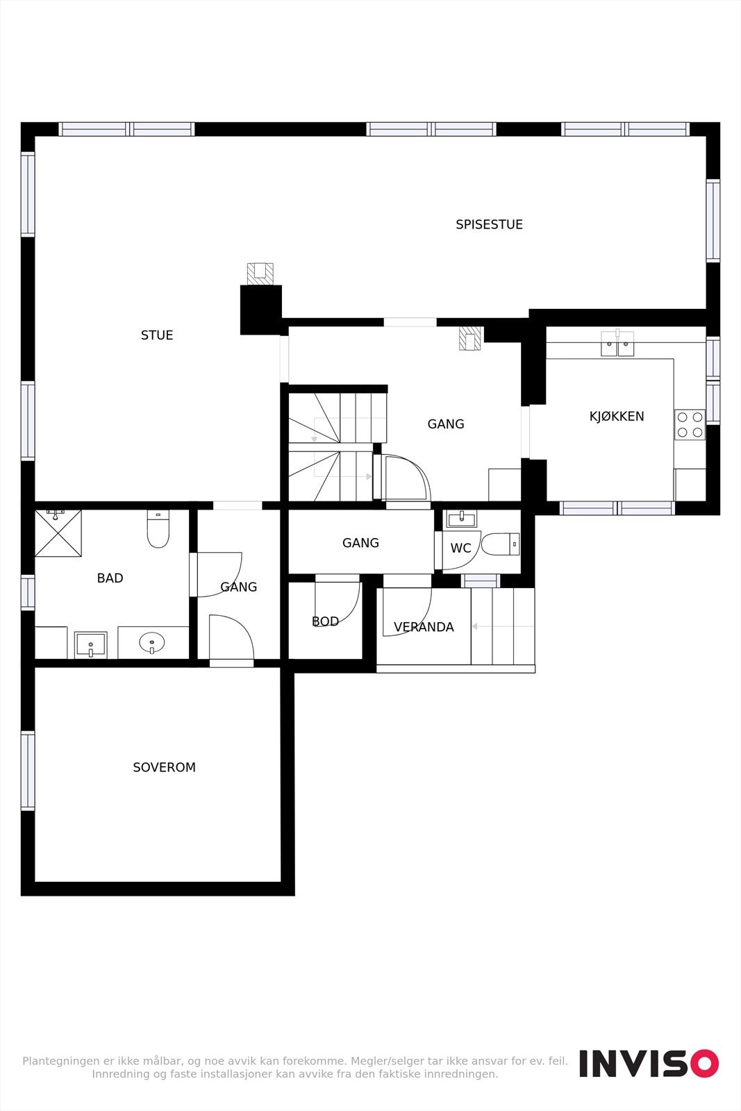 Plantegning 1. etasje Galleribilde