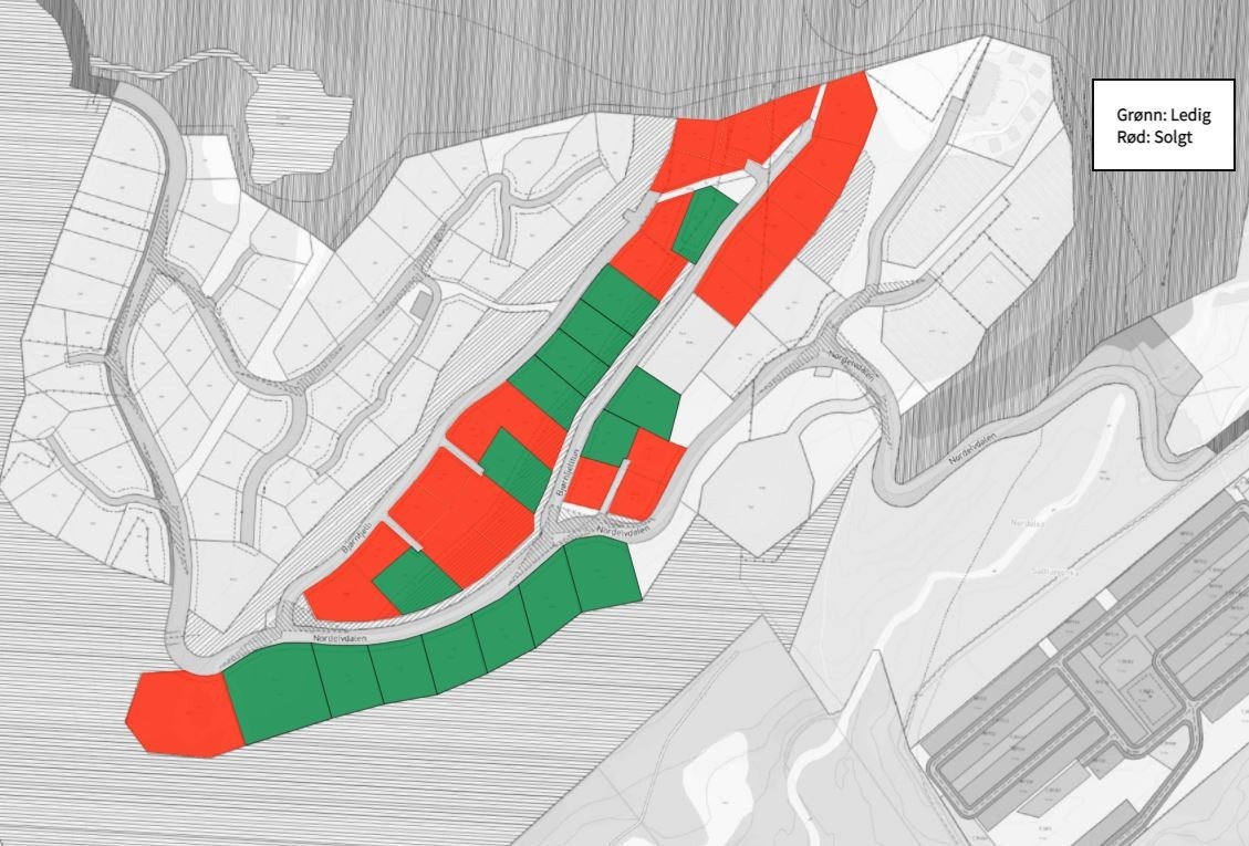 For oversikt over ledige tomter, gå inn på nettside: rafsbotnlia.no/tomtevelger Galleribilde