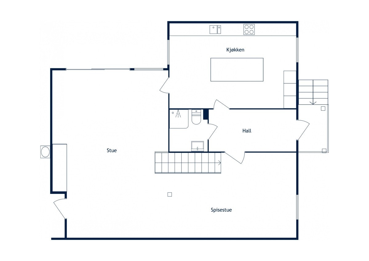 Plantegning 1. etasje. Galleribilde