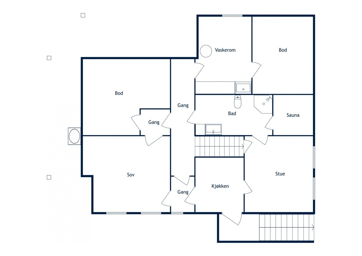 Plantegning kjeller. Galleribilde