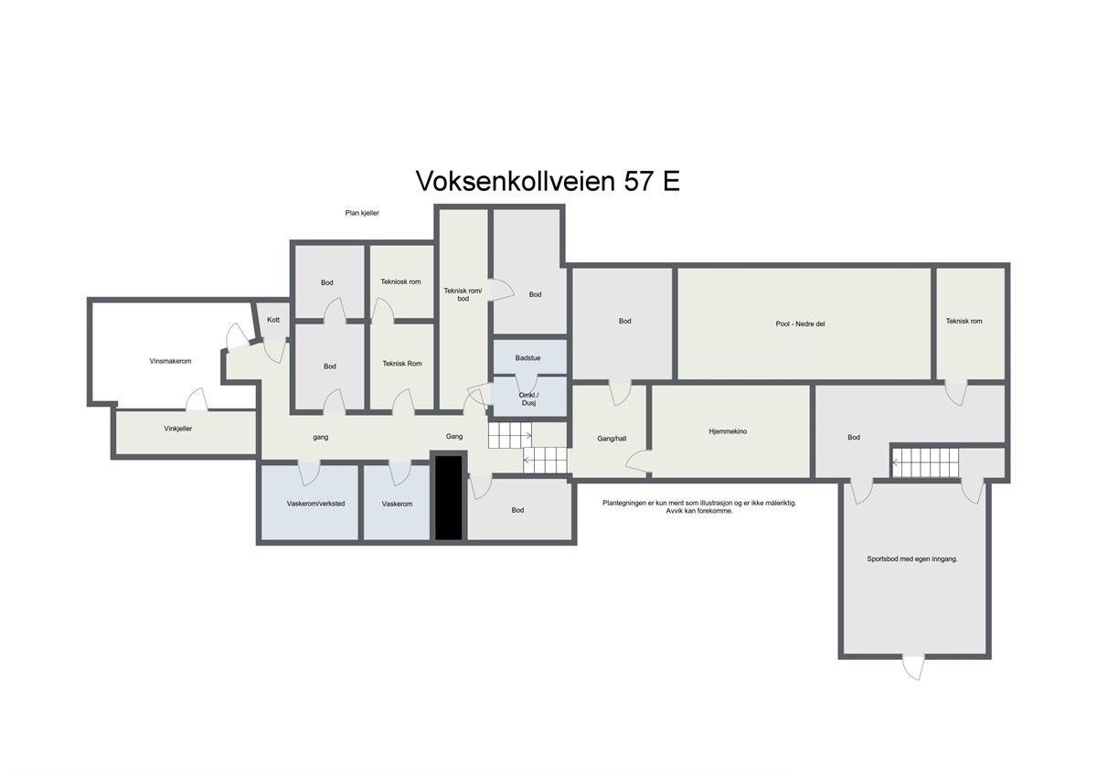 Plantegning kjeller Galleribilde