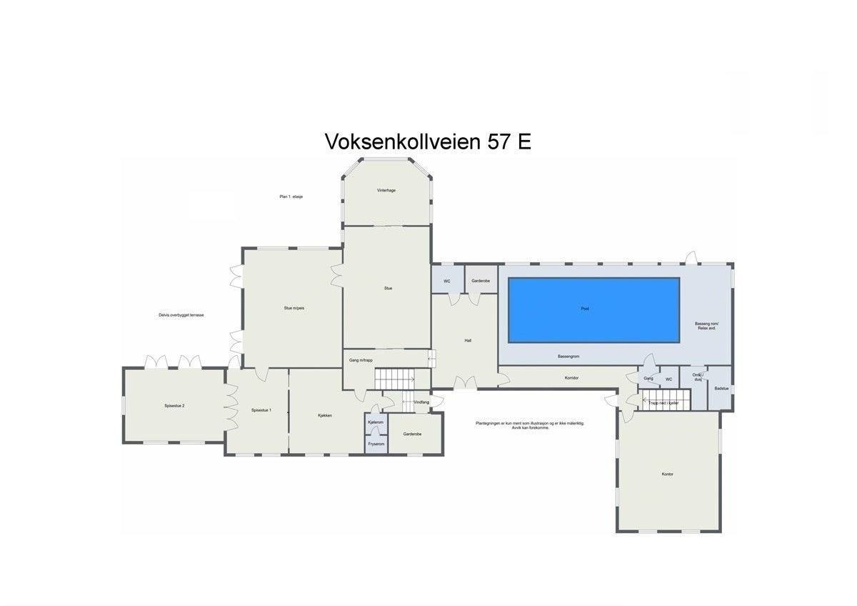 Plantegning 1.etasje Galleribilde