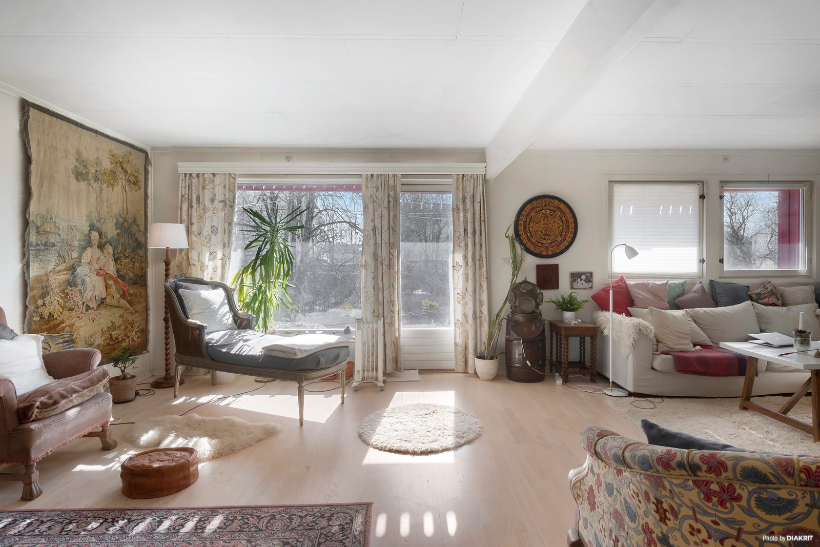 Stue med utgang terrasse Galleribilde