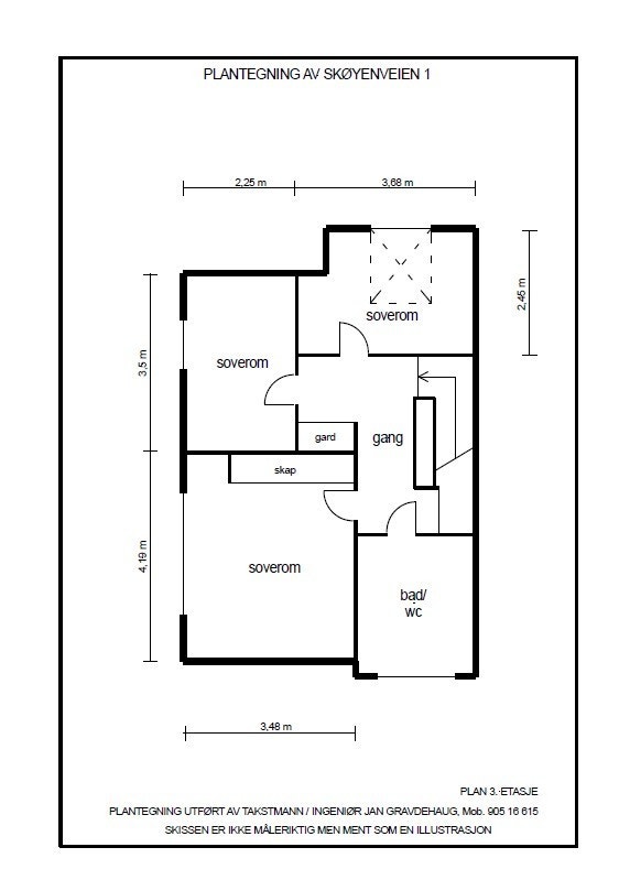 Plantegning - 3. etg. Galleribilde
