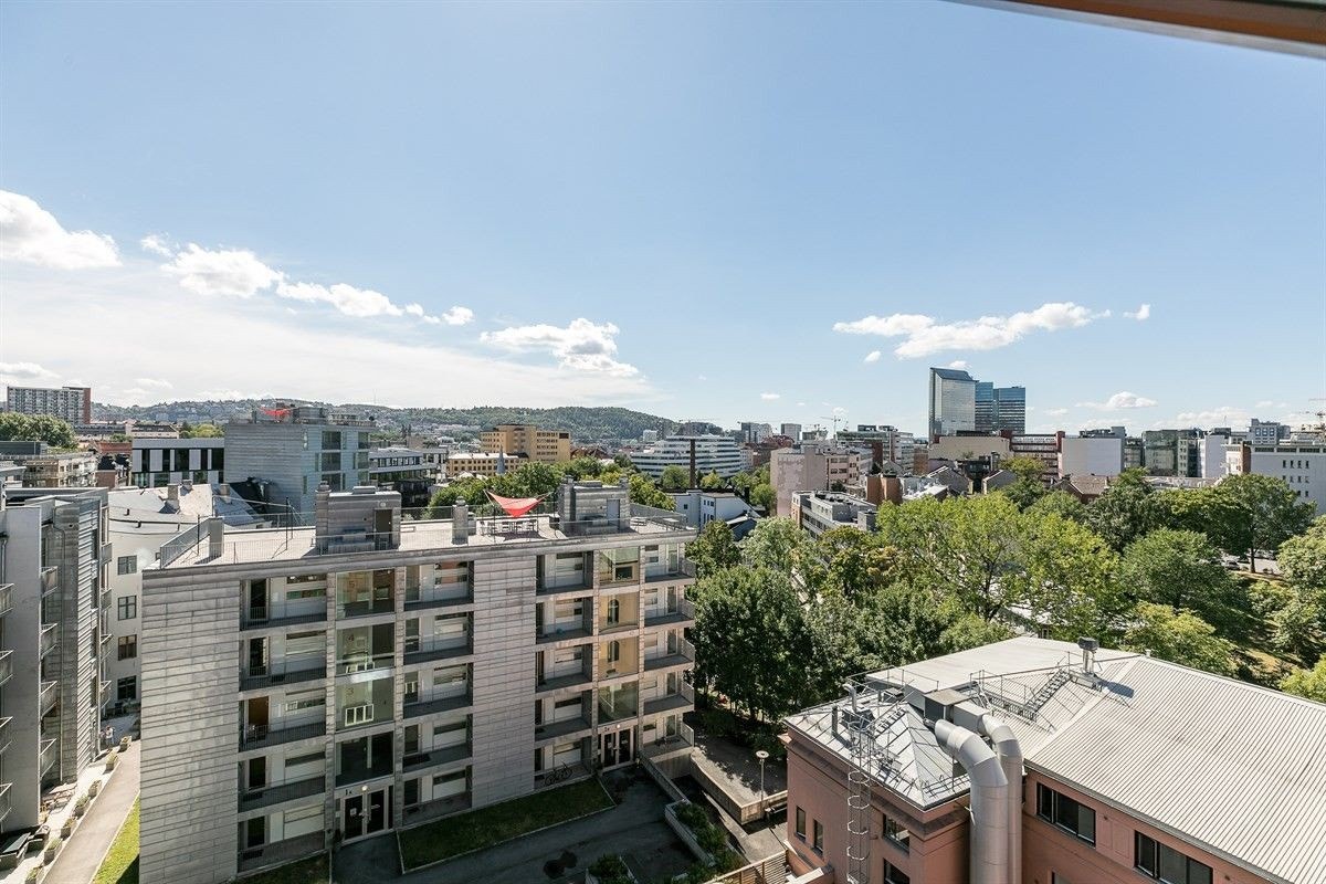 Flott utsikt utover indre by. Galleribilde