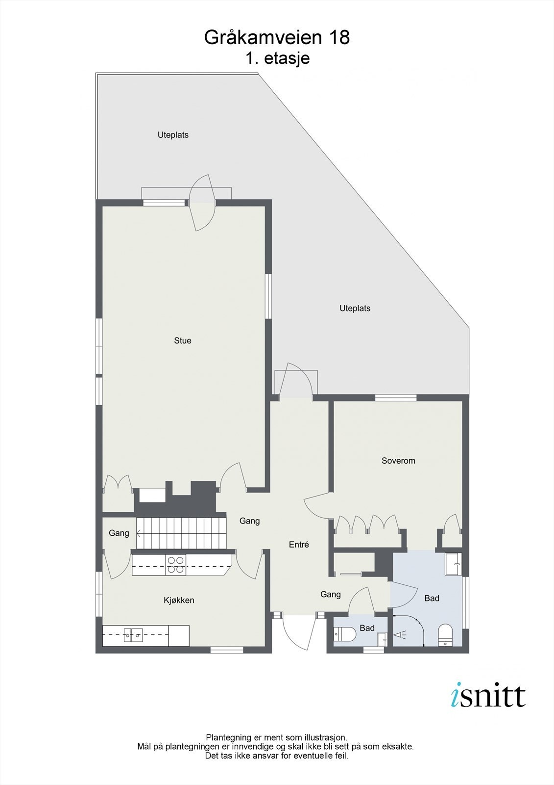 2D Plantegning - Første etasje Galleribilde