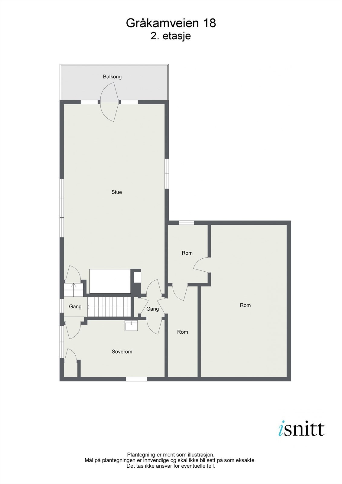 2D Plantegning - Annen etasje Galleribilde