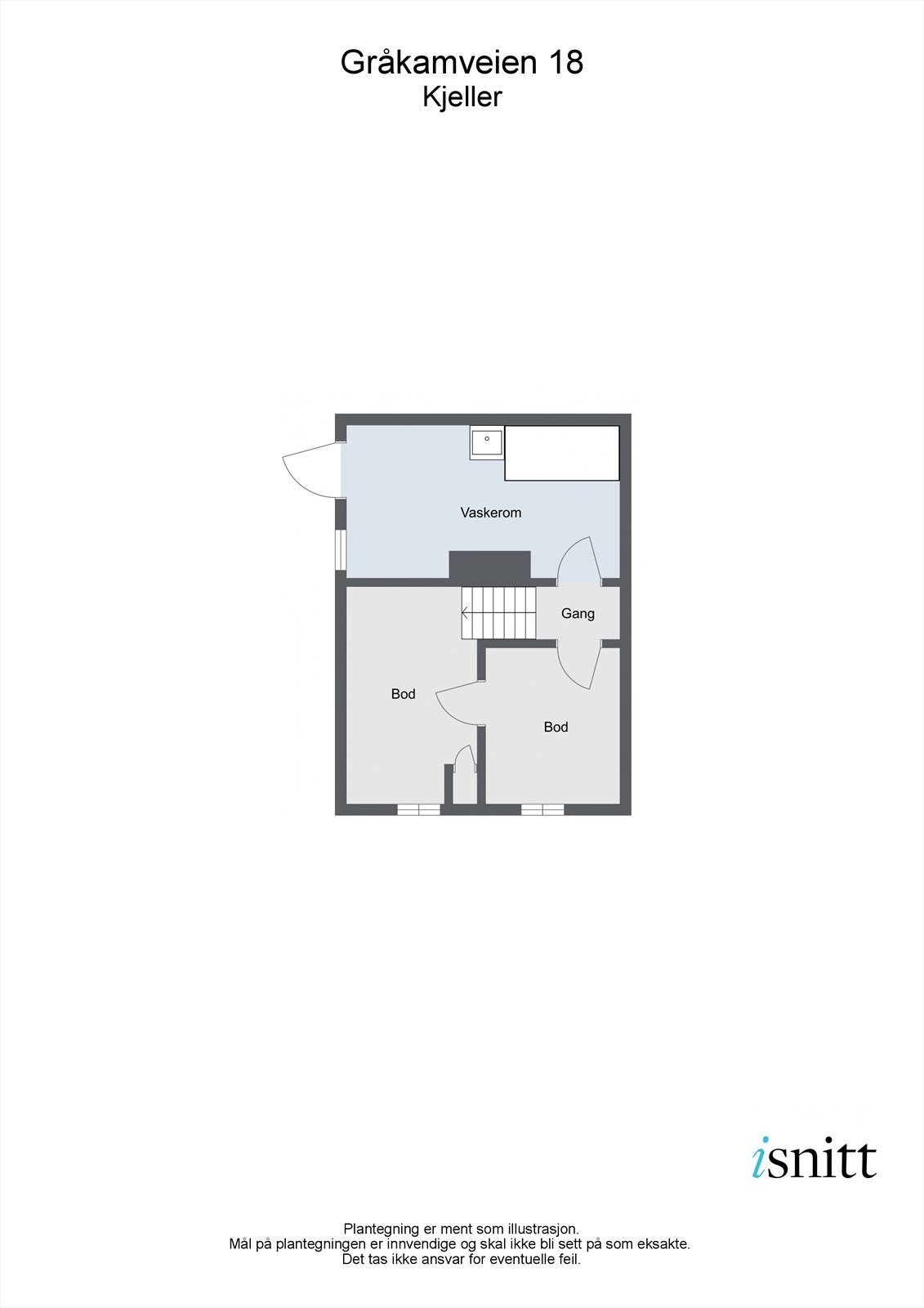 2D Plantegning - Underetasje Galleribilde