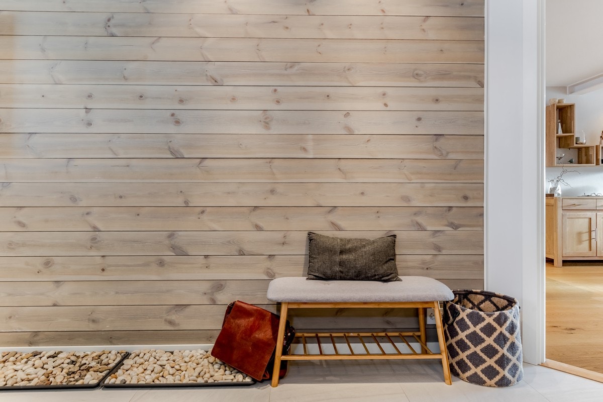 Stiling kontrastvegg i entreen. Galleribilde