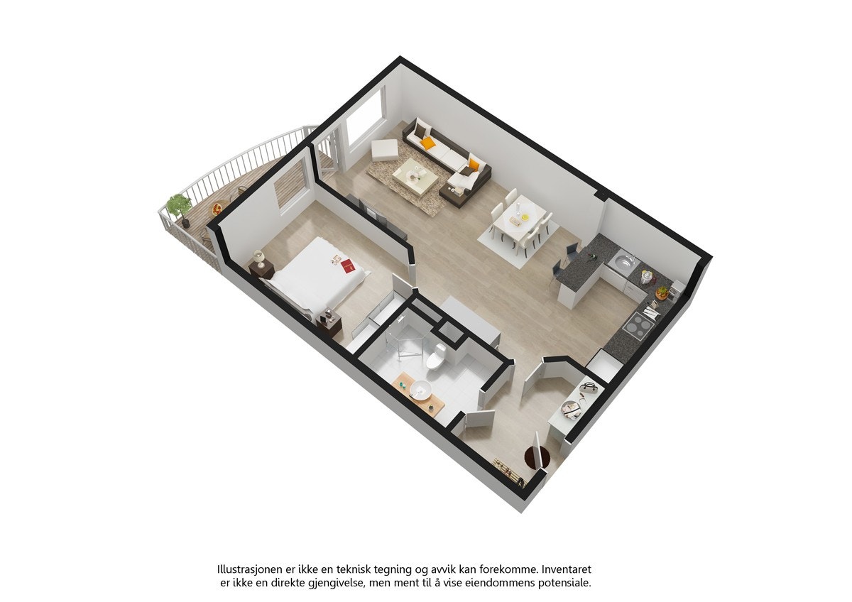 Plantegning 3 D. Galleribilde