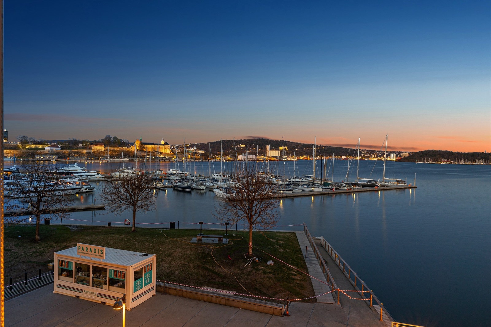 På kvelden er det spesielt hyggelig med Akershus Festning som et flott bakteppe. Galleribilde
