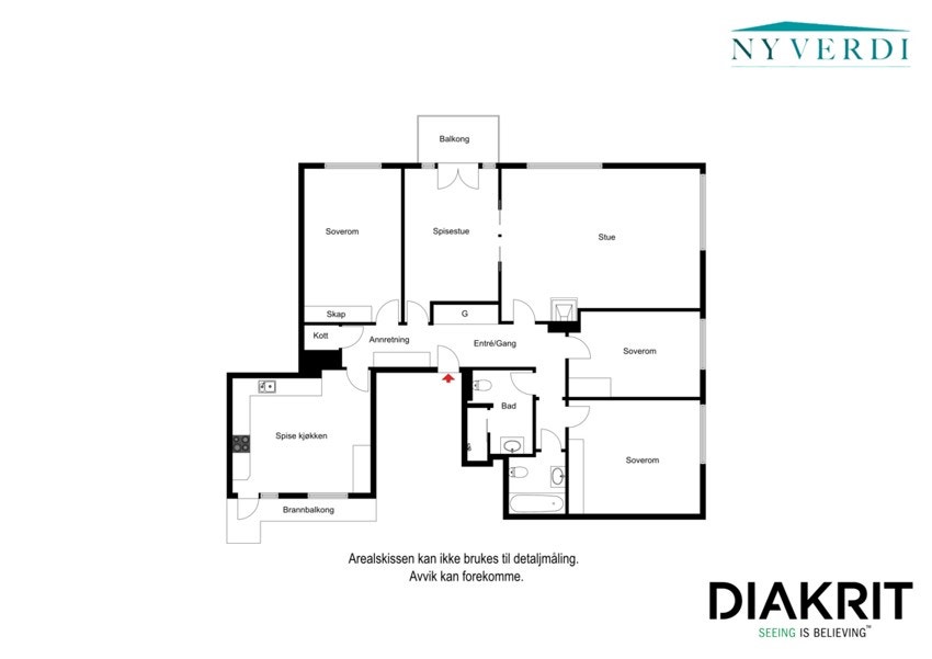 Jacob Aalls gate 3 B - Planskisse Galleribilde