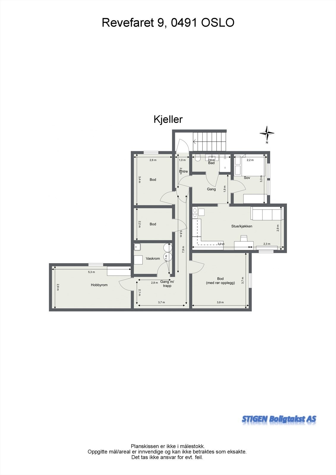 Planskisse kjeller Galleribilde