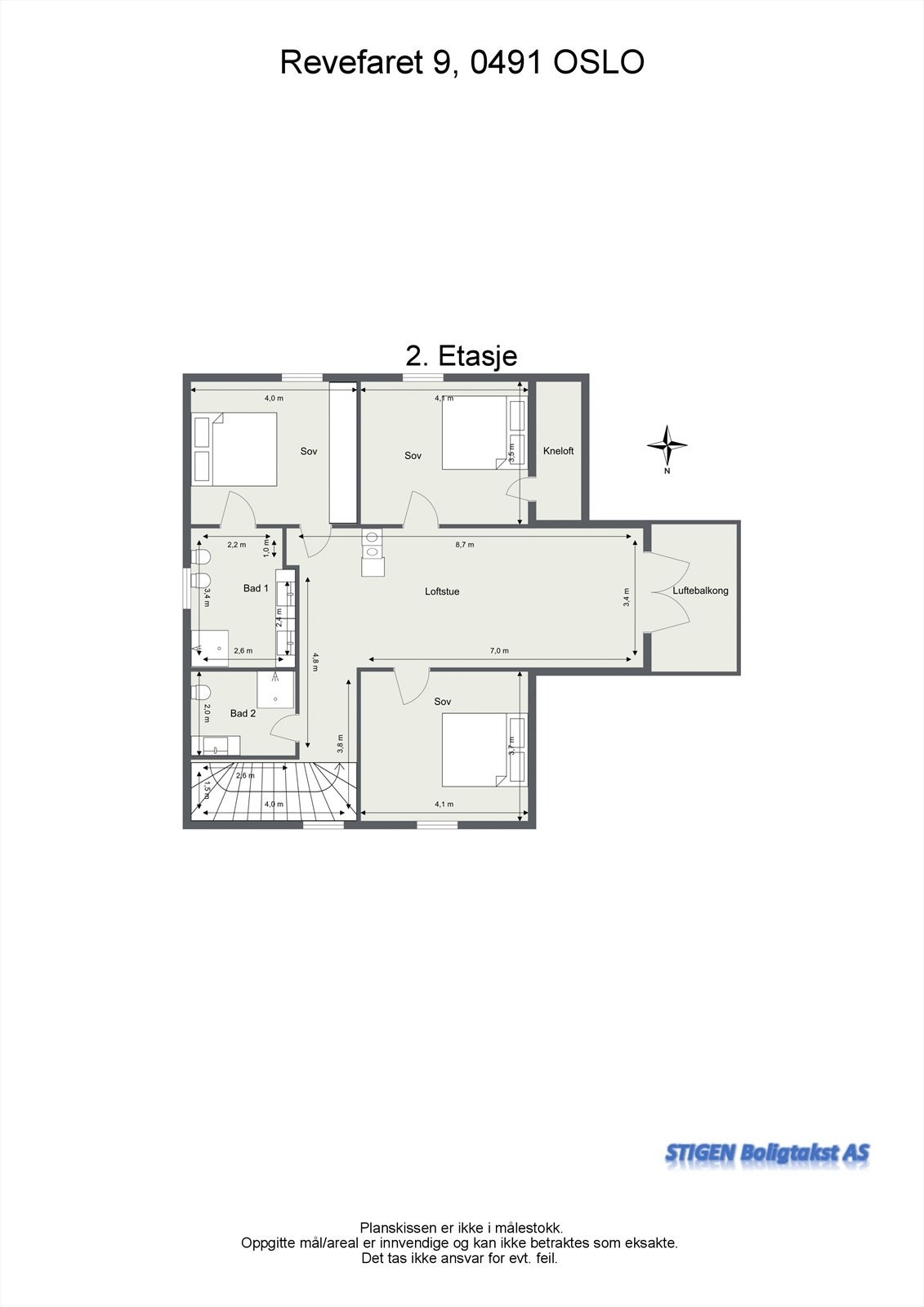 Planskisse 2. etasje Galleribilde