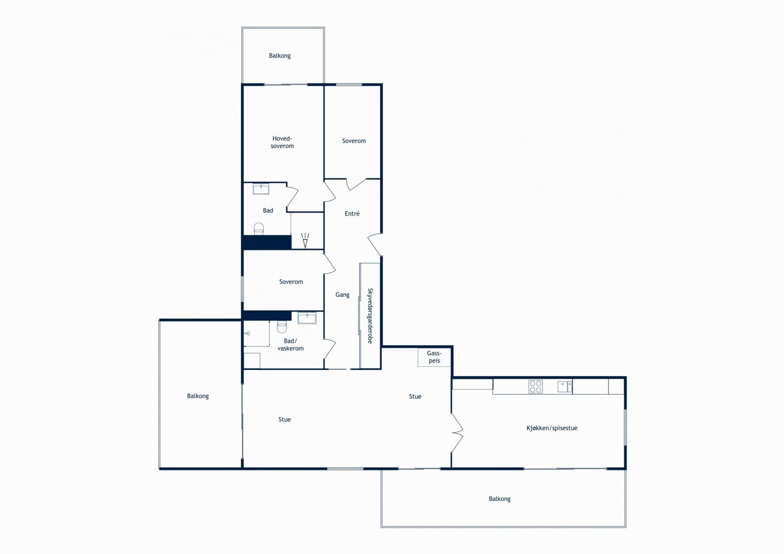 Planskisse 10. etasje Galleribilde
