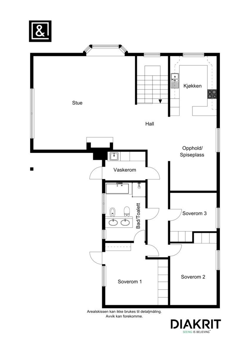 Plantegning 1.etasje Galleribilde
