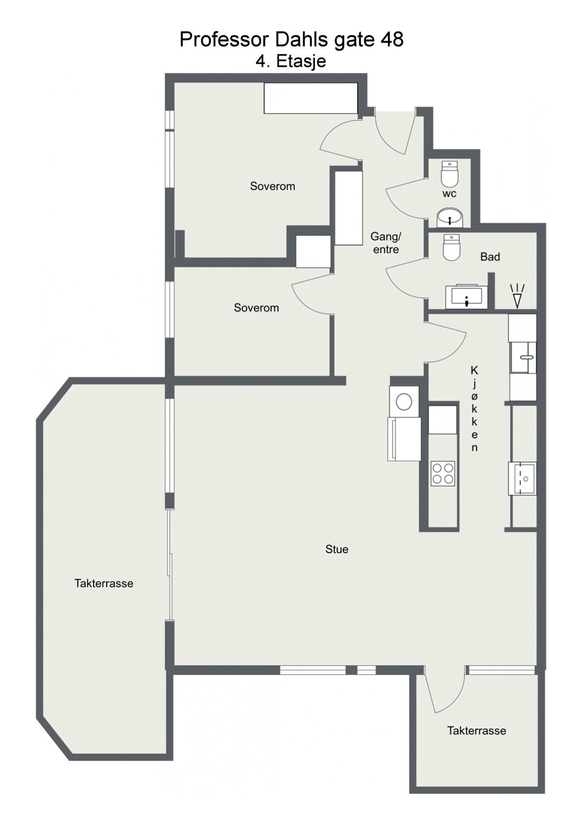Plantegning - arealeffektiv planløsning Galleribilde