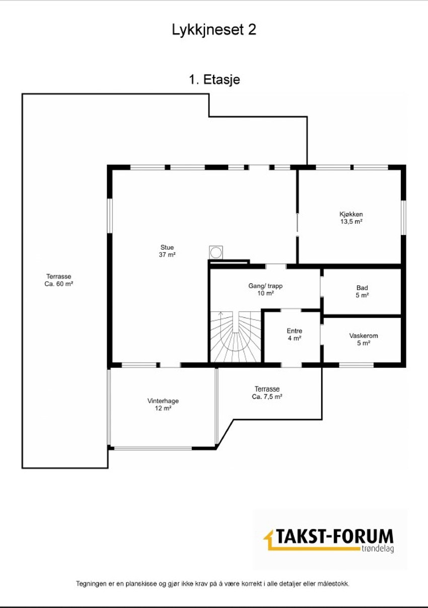 Plantegning første etasje Galleribilde