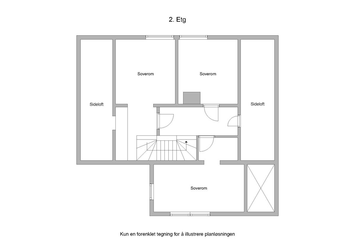 Plantegning 2. etasje Galleribilde