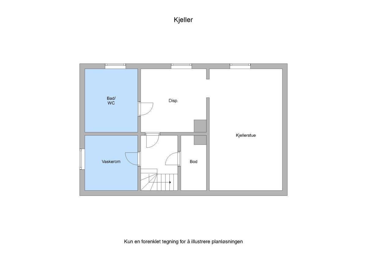 Plantegning kjeller Galleribilde